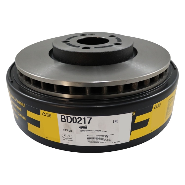 Kit Disco de Freio BD0217 Diant. Mercedes GLA200 - Cód.11596