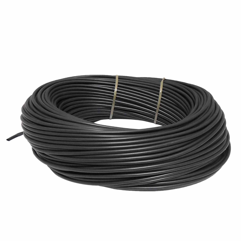Espaguete Liso Leiplast 4mm / 100m Preto - Cód.308