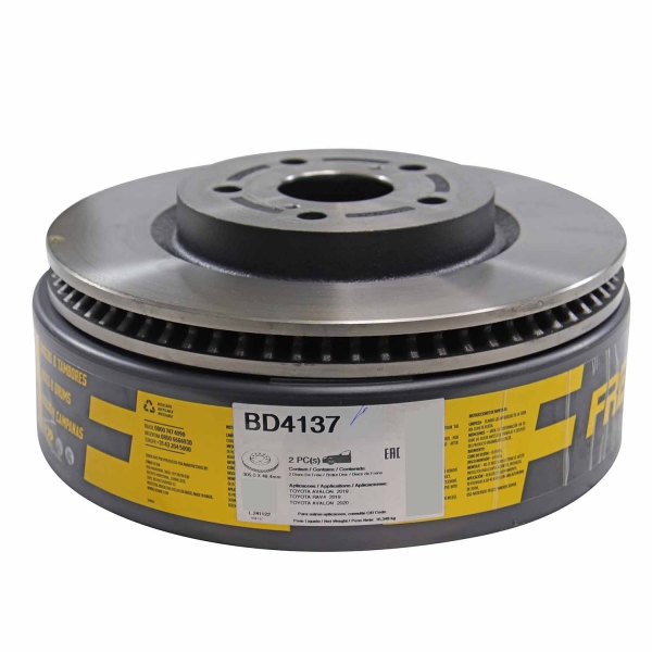 Kit Disco de Freio BD4137 Diant. Corolla Cross - Cód.10165