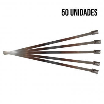 Kit 50 Abraçadeiras Zip Tie Inox 200mm - Cód.6890