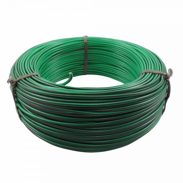 100m Cabo Flex. Automotivo 1.50mm Verde e Preto  - Cód.6643