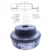 Kit Disco de Freio BD3791 Tras. VW Gol Gti 16V - Cód.3618