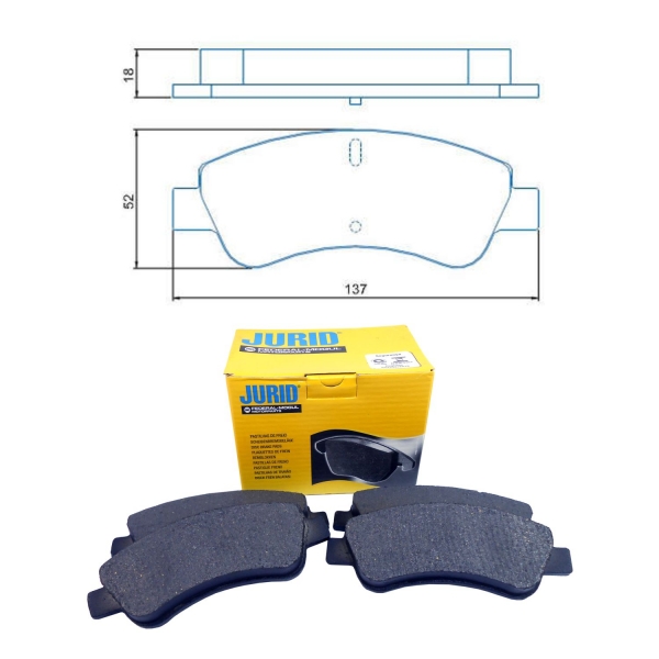 Pastilha de Freio Diant. Jurid HQJ2226 Citroen C3 - Cód.2859