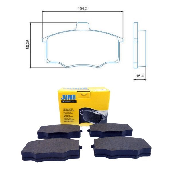 Pastilha de Freio Dianteiro Jurid HQJ2019 GM Monza- Cód.3172