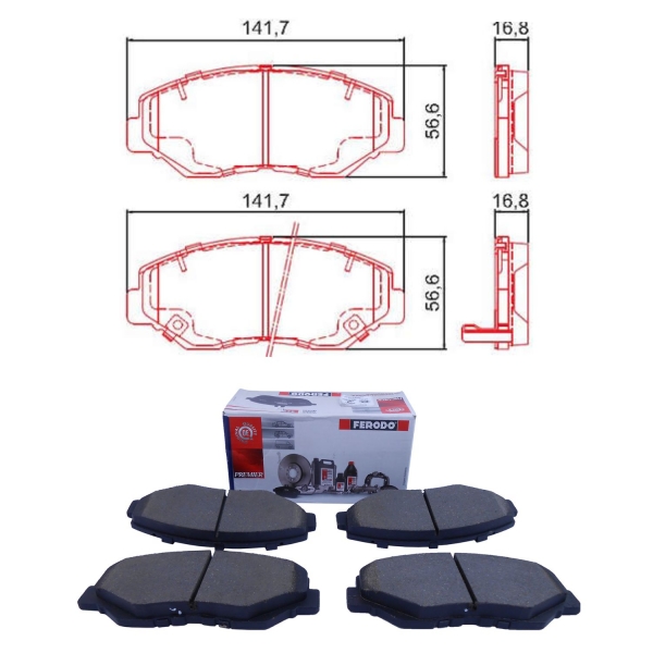 Pastilha Freio Diant. Ferodo HQF2363A Honda CR-V - Cód.5686