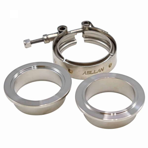 Kit Abraçadeira V-Band com Flanges Inox 2