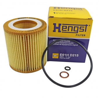 Filtro de Óleo Hengst E61H D215 BMW 130i, X1, X5 - Cód.9767
