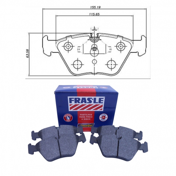 Pastilha de Freio Diant. Frasle PD1044 BMW X3, M3 - Cód.6140