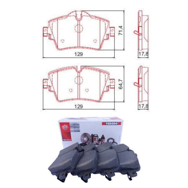 Pastilha Diant. Ferodo HQF4137 Mini Cooper - Cód.4480