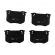 Pastilha Diant. Jurid HQJ2075 Peugeot T4B, T5B - Cód.4676