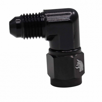 Conexão Curta 90° Femea 4ANx4AN Macho All Black - Cód.9465