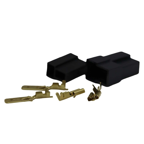 Conector 2 vias ETE7502PR Macho e Fêmea 6.3mm - Cód.14296