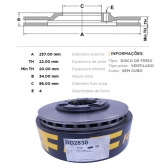 Kit Disco de Freio BD2830 Diant. Elantra - Cód.4751