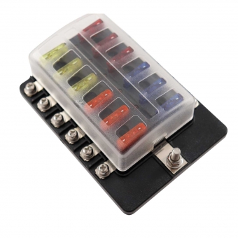 Caixa de Fusível Universal Acrilico 12 Vias - Cód.7791