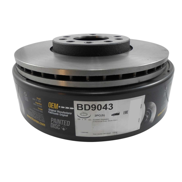 Kit Disco de Freio BD9043 Diant. GM Vectra - Cód.4787