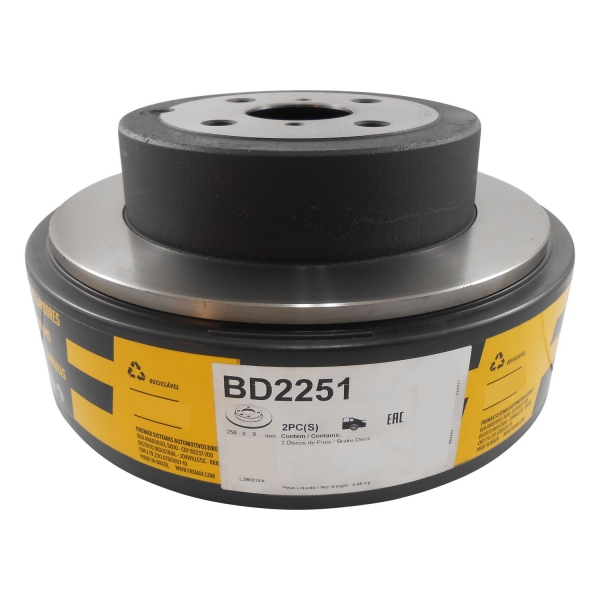 Kit Disco De Freio BD2251 Tras. Toyota Corolla - Cód.3839