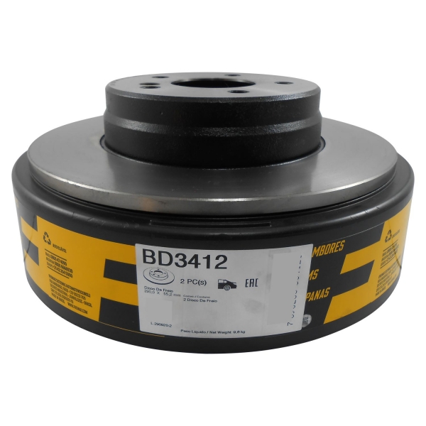 Kit Disco de Freio BD3412 Tras. C320, CLK430 - Cód.7027