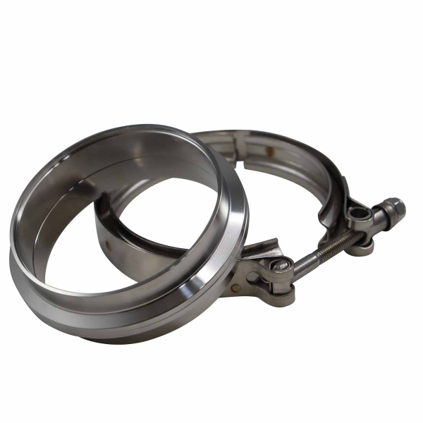 Kit Abraçadeira V-Band com Flanges Inox 3 1/2\\\