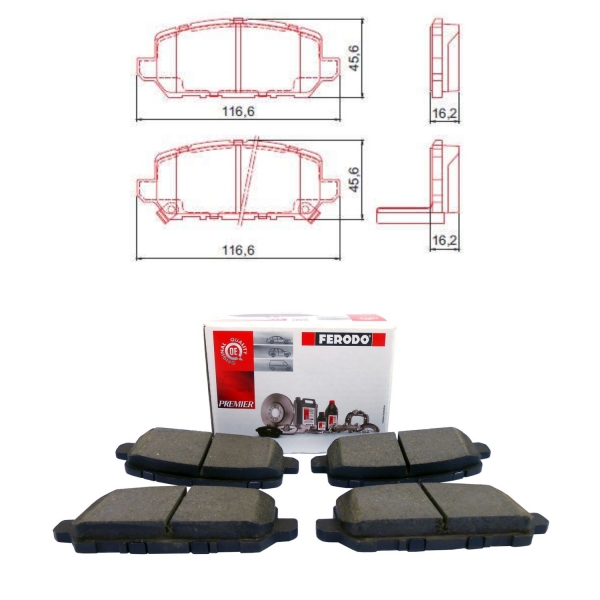 Pastilha de Freio Tras. Ferodo HQF4143A Honda HRV - Cód.4009