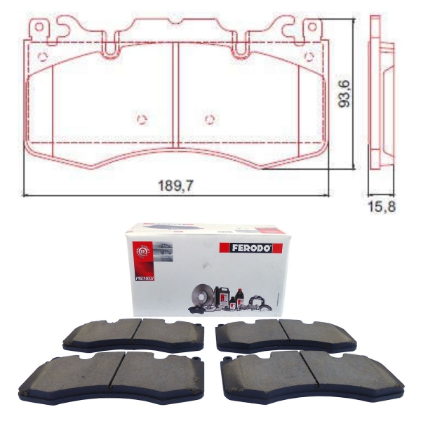 Pastilha de Freio Diant. Ferodo HQF4134 Range Rover Cód.4476