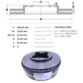 Kit Disco de Freio BD0836 Diant. Honda Accord - Cód.4761