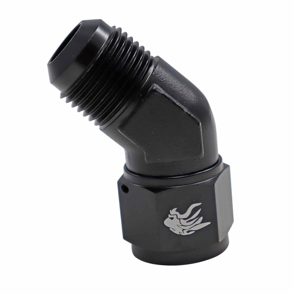 Conexão Curta 45° Femea 12ANx12AN Macho All Black - Cód.9466