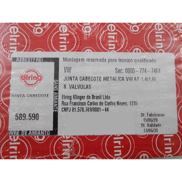 Junta Cabeçote Elring B87.270 Volkswagen EA111 - Cód.3796