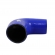 Curva Pressurização Silicone Azul 90º X 2 1/2\\\