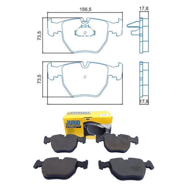 Pastilha de Freio Diant. Jurid HQJ2231 BMW X5, X3 - Cód.4952