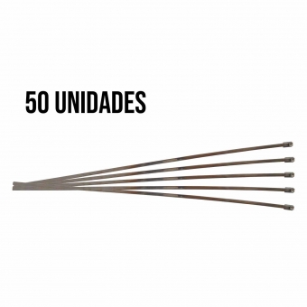 Kit 50 Abraçadeiras Zip Tie Inox 400mm - Cód.6887