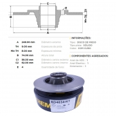 Kit Disco de Freio BD4034KT Tras. C4 Lounge, DS4 - Cód.5053