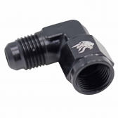 Conexão Curta 90° Femea 6AN x 6AN Macho All Black - Cód.9432