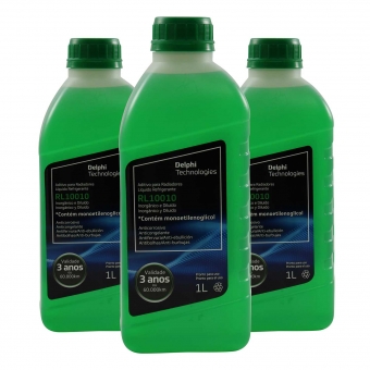 Kit 3 Aditivos Radiador Delphi Diluído Verde RL10010-Cód8487