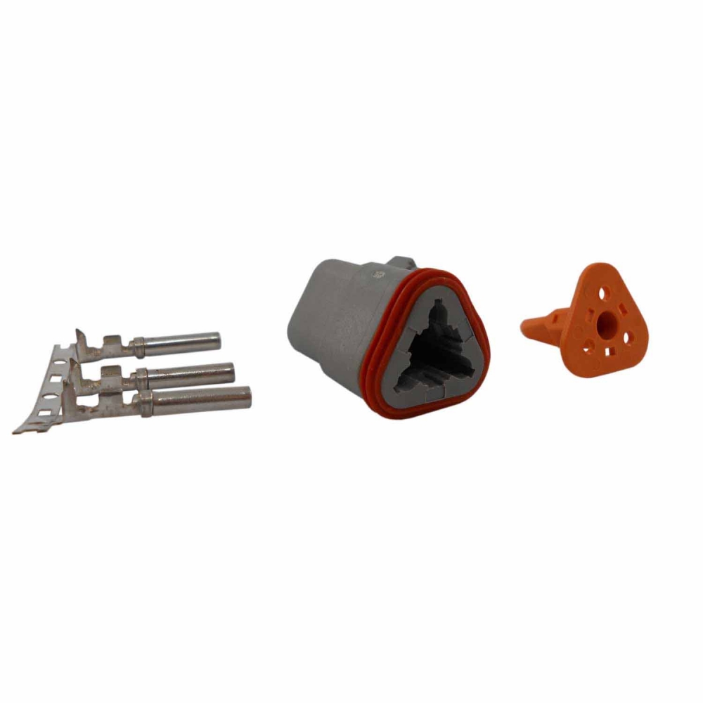Conector Elétrico Fêmea 3 Vias Deutsch DT06-3S - Cód.6932