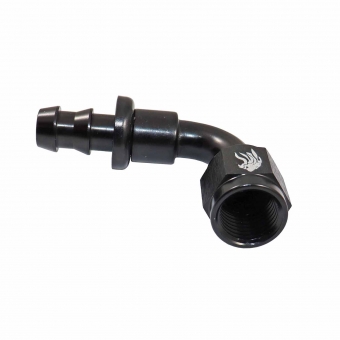 Conexão de Mangueira Curva 90° 3/8 x 6AN All Black -Cód.7818