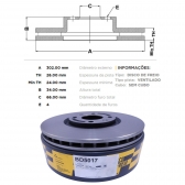 Kit Disco de Freio BD5017 Diant. Peugeot 208 - Cód.4745