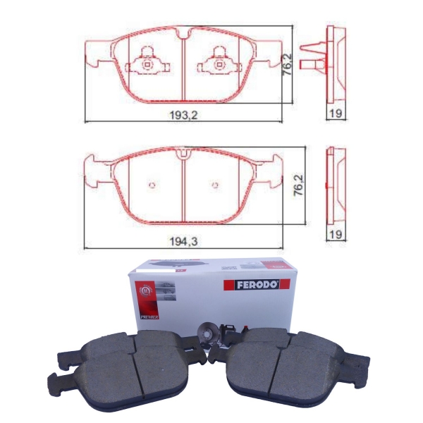 Pastilha de Freio Diant. Ferodo HQF4136 Volvo XC60 -Cód.4481