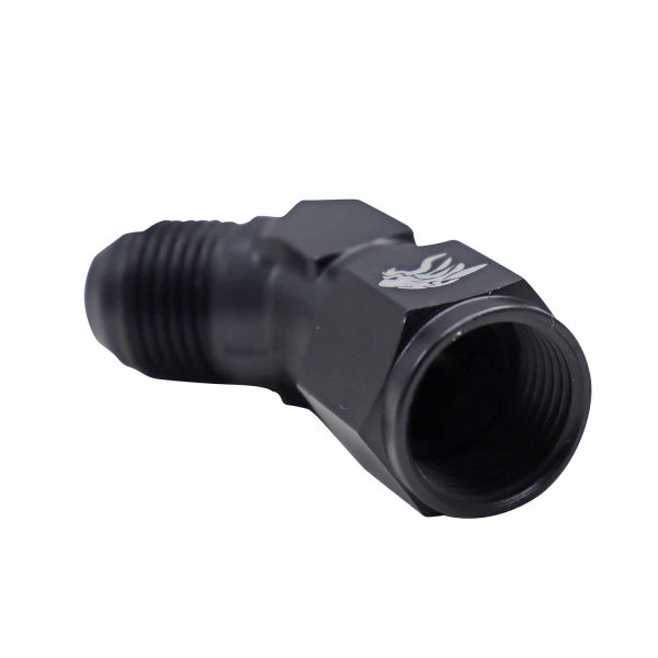 Conexão Curta 45° Femea 8AN x 8AN Macho All Black - Cód.9469
