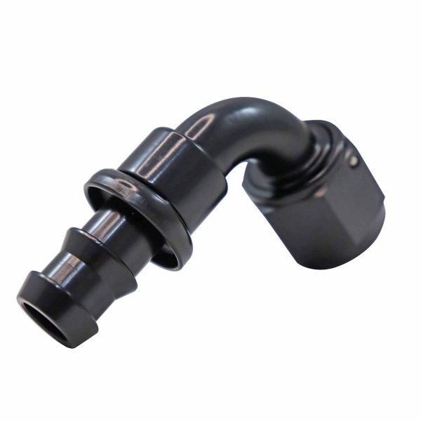 Conexão de Mangueira Curva 90° 1/2 x 8AN All Black -Cód.7819