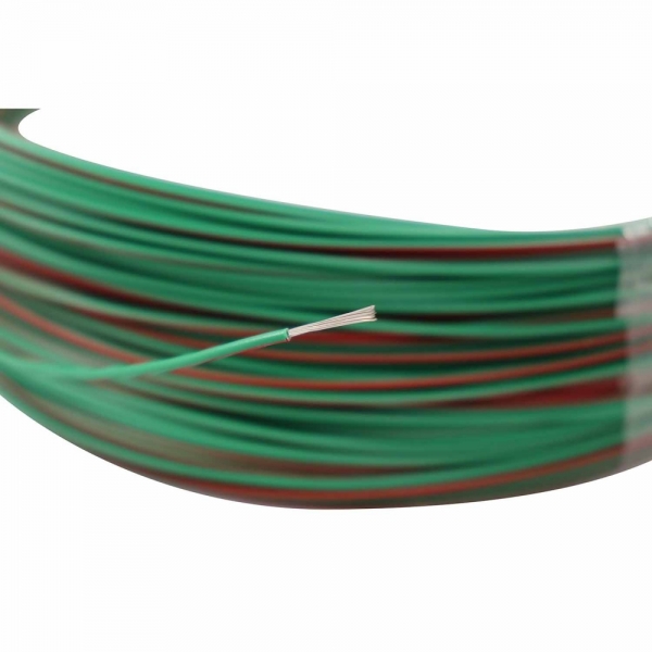 100m Cabo Flex Auto Estanhado 0.50mm Verde Vermelho-Cód.8828