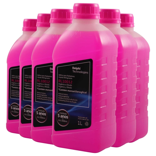 KIt 6 Aditivos Radiador Delphi Diluído RL10012 - Cód.8483
