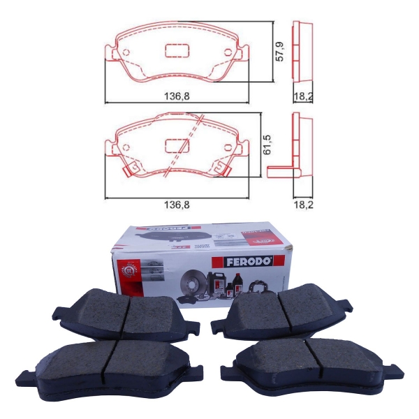 Pastilha de Freio Diant. Ferodo HQF2229A Corolla - Cód.5254