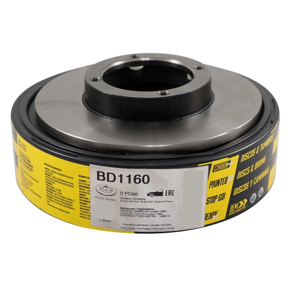 Kit Disco de Freio Diant. BD1160 Hafei Towner Jr - Cód.8399