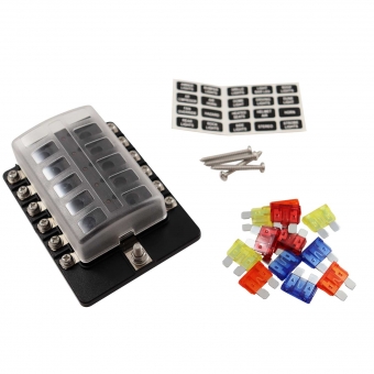 Caixa de Fusível Universal Acrilico 12 Vias - Cód.7791