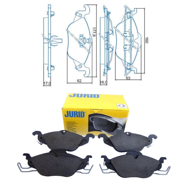 Pastilha de Freio Diant. Jurid HQJ2060A GM Astra - Cód.2890