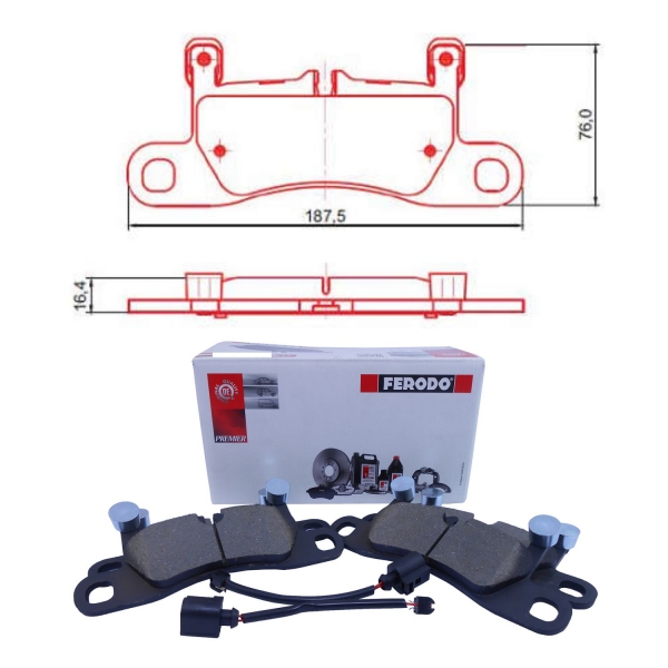 Pastilha Freio Tras. Ferodo HQF4127A VW Touareg - Cód.4485