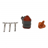 Conector Elétrico Fêmea 3 Vias Deutsch DT06-3S - Cód.6932