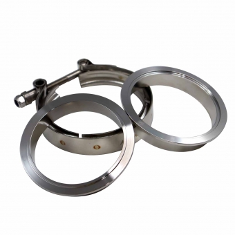 Kit Abraçadeira V-Band com Flanges Inox 4\\\"- Cód.9407