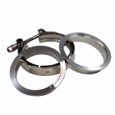 Kit Abraçadeira V-Band com Flanges Inox 4\\\