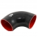 Curva de Silicone Preto 90º de 3